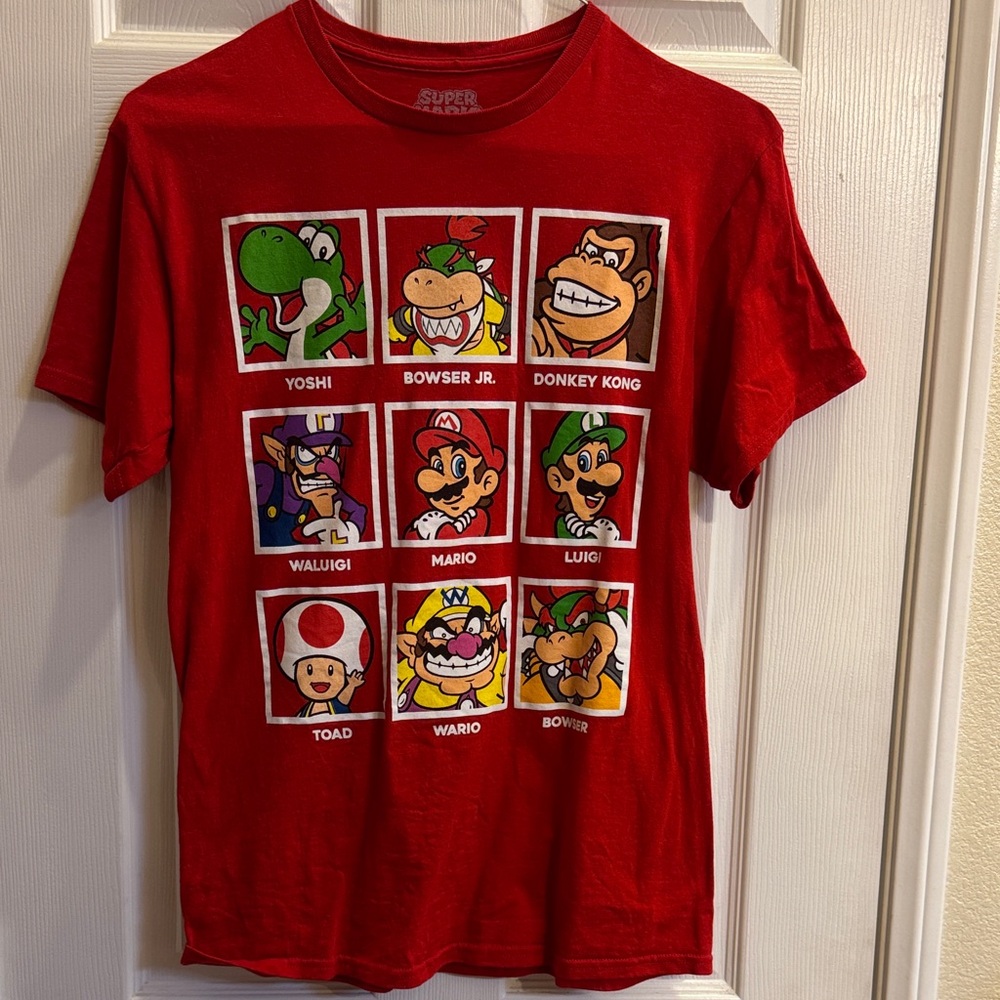 Super Mario Red Kids Short Sleeve Tee